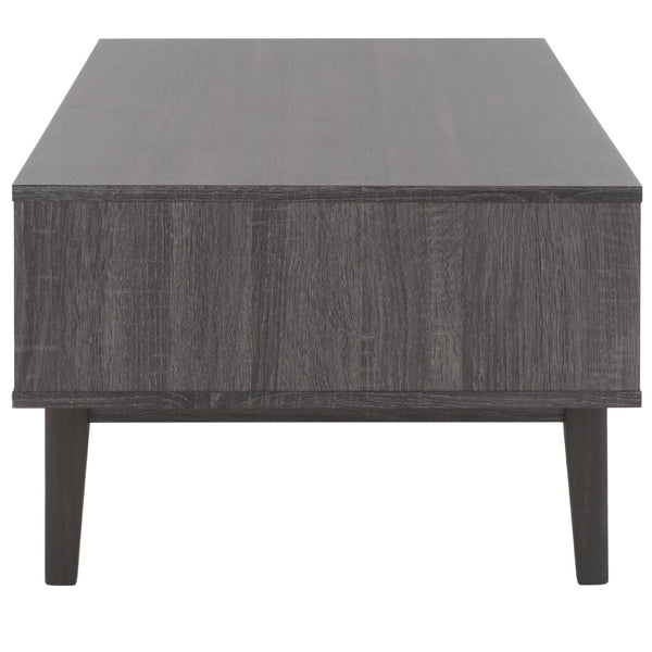 Safavieh Ceu 2 Door Coffee Table XII23 Distreesed Black/ Gold Wood COF9602E