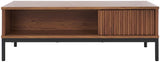 Safavieh Lylia 2 Door Coffee Table Walnut / Black COF9603A