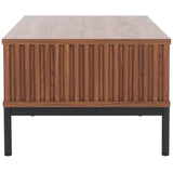 Safavieh Lylia 2 Door Coffee Table Walnut / Black COF9603A