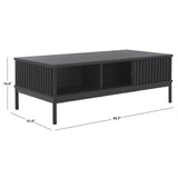 Safavieh Lylia 2 Door Coffee Table Black / Black COF9603B