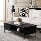 Safavieh Lylia 2 Door Coffee Table Black / Black COF9603B