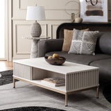 Safavieh Lylia 2 Door Coffee Table White / Gold COF9603C