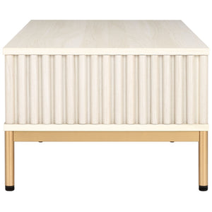 Safavieh Lylia 2 Door Coffee Table White / Gold COF9603C