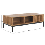 Safavieh Lylia 2 Door Coffee Table Oak / Black COF9603D