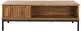 Safavieh Lylia 2 Door Coffee Table Oak / Black COF9603D