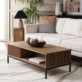 Safavieh Lylia 2 Door Coffee Table Oak / Black COF9603D