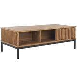 Safavieh Lylia 2 Door Coffee Table Oak / Black COF9603D