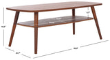 Safavieh Karou 2 Tier Coffee Table Walnut 43.3" x 21.7" x 16.5"