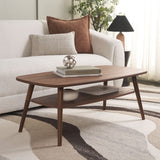 Safavieh Karou 2 Tier Coffee Table Walnut 43.3" x 21.7" x 16.5"