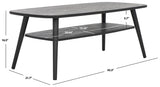 Safavieh Karou 2 Tier Coffee Table Black 43.3" x 21.7" x 16.5"