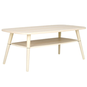 Safavieh Karou 2-Tier Coffee Table - Mid-Century Modern Design With Smooth Edges And Ample Storage Space Bleached White COF9604C