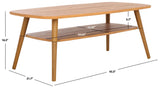 Safavieh Karou 2 Tier Coffee Table Oak 43.3" x 21.7" x 16.5"