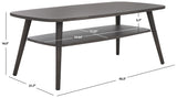 Safavieh Karou 2 Tier Coffee Table Distressed Black 43.3" x 21.7" x 16.5"