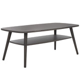 Safavieh Karou 2 Tier Coffee Table Distressed Black 43.3" x 21.7" x 16.5"