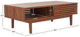 Safavieh Aricia 2 Door Coffee Table Walnut COF9605A