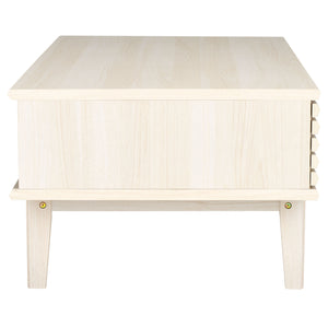 Safavieh Aricia 2 Door Coffee Table White 46.9" x 22.8" x 16.1"