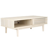 Safavieh Aricia 2 Door Coffee Table White 46.9" x 22.8" x 16.1"