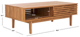 Safavieh Aricia 2 Door Coffee Table Oak 46.9" x 22.8" x 16.1"