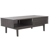 Safavieh Aricia 2 Door Coffee Table Distressed Black 46.9" x 22.8" x 16.1"