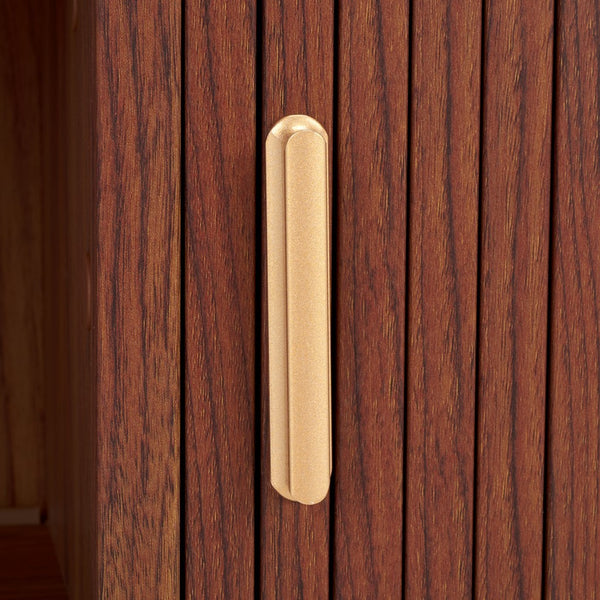 Safavieh Tealla 2 Tambour Door Coffee Table Walnut / Gold COF9606A