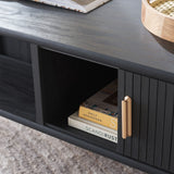 Safavieh Tealla 2 Tambour Door Coffee Table Black / Gold COF9606B