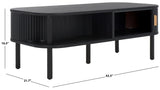 Safavieh Tealla 2 Tambour Door Coffee Table Black / Gold COF9606B