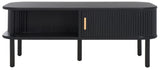 Safavieh Tealla 2 Tambour Door Coffee Table Black / Gold COF9606B