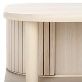 Safavieh Tealla 2 Tambour Door Coffee Table Bleached White / Gold COF9606C