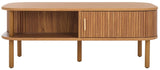 Safavieh Tealla 2 Tambour Door Coffee Table Oak / Gold COF9606D