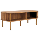 Safavieh Tealla 2 Tambour Door Coffee Table Oak / Gold COF9606D