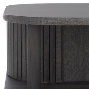 Safavieh Tealla 2 Tambour Door Coffee Table Distressed Black / Gold COF9606E