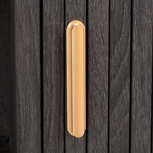 Safavieh Tealla 2 Tambour Door Coffee Table Distressed Black / Gold COF9606E