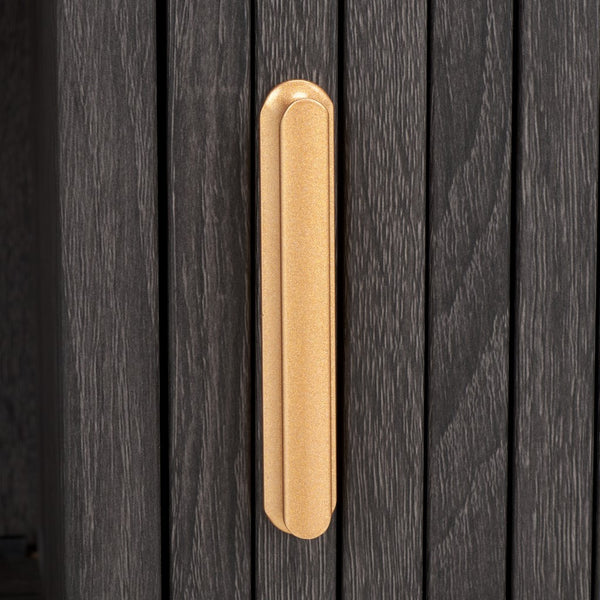 Safavieh Tealla 2 Tambour Door Coffee Table Distressed Black / Gold COF9606E