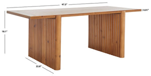 Safavieh Buckley Rustic Rectangle Coffee Table With Sawhorse Base - Warm Brown Finish For Modern Living Spaces COF9701A