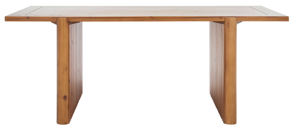 Safavieh Buckley Rustic Rectangle Coffee Table With Sawhorse Base - Warm Brown Finish For Modern Living Spaces COF9701A