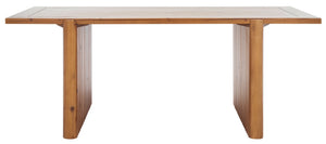 Safavieh Buckley Rustic Rectangle Coffee Table With Sawhorse Base - Warm Brown Finish For Modern Living Spaces COF9701A