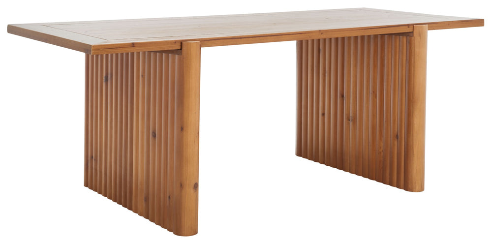 Safavieh Buckley Rustic Rectangle Coffee Table With Sawhorse Base - Warm Brown Finish For Modern Living Spaces COF9701A