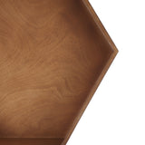 Safavieh Rafaela Hexagon Coffee Table Walnut / Black Wood COF9703A