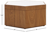 Safavieh Rafaela Hexagon Coffee Table Walnut / White Wood COF9703B