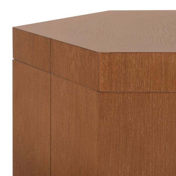 Safavieh Rafaela Hexagon Coffee Table With Lift-Top Storage – Stylish Walnut Accent For Modern Living Spaces COF9703C