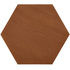 Safavieh Rafaela Hexagon Tray Top Coffee Table With Storage Walnut Mdf COF9703C
