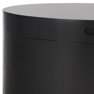 Safavieh Rafaela Round Tray Top Coffee Table With Storage Black Mdf COF9704A