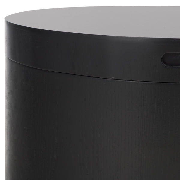 Safavieh Rafaela Round Tray Top Coffee Table With Storage Black Mdf COF9704A