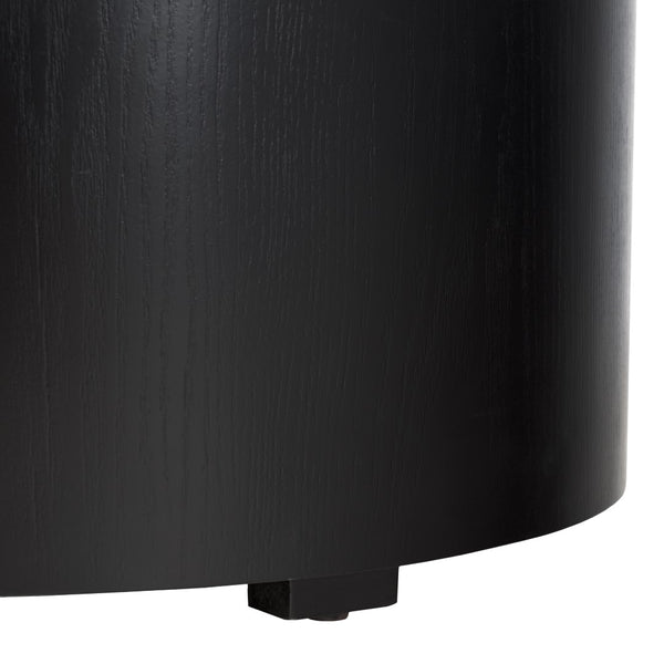 Safavieh Rafaela Round Tray Top Coffee Table With Storage Black Mdf COF9704A