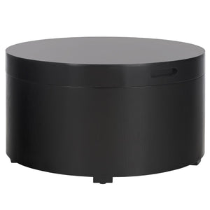 Safavieh Rafaela Round Tray Top Coffee Table With Storage Black Mdf COF9704A