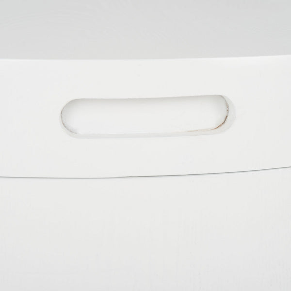 Safavieh Rafaela Round Tray Top Coffee Table With Storage White Mdf COF9704B