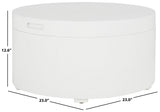 Safavieh Rafaela Round Tray Top Coffee Table With Storage White Mdf COF9704B