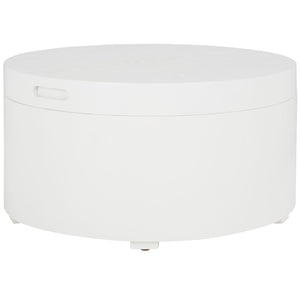 Safavieh Rafaela Round Tray-Top Coffee Table With Hidden Storage For A Stylish, Modern Living Room Experience White COF9704B
