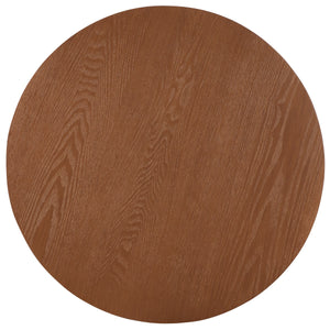 Safavieh Rafaela Round Tray Top Coffee Table With Storage Walnut Mdf COF9704C