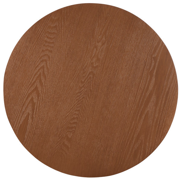 Safavieh Rafaela Round Tray Top Coffee Table With Storage Walnut Mdf COF9704C